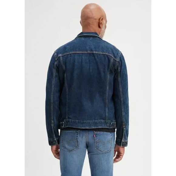 Levi's Denim Trucker Jacket Classic Fit Dark Wash Jean Jacket XL EUC